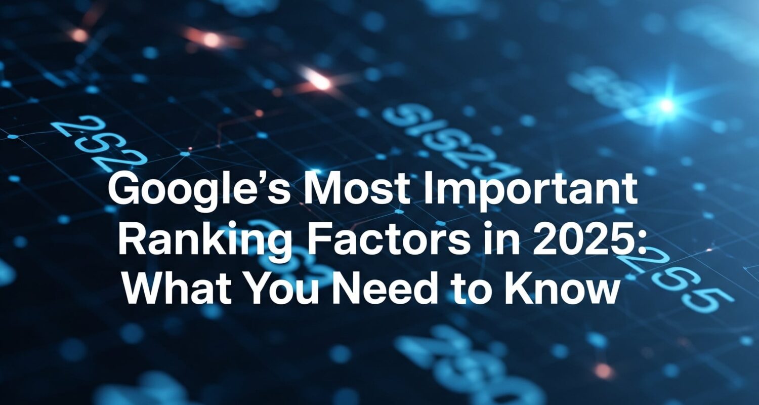 Google's Most Important Ranking Factors in 2025: What You Need to Know